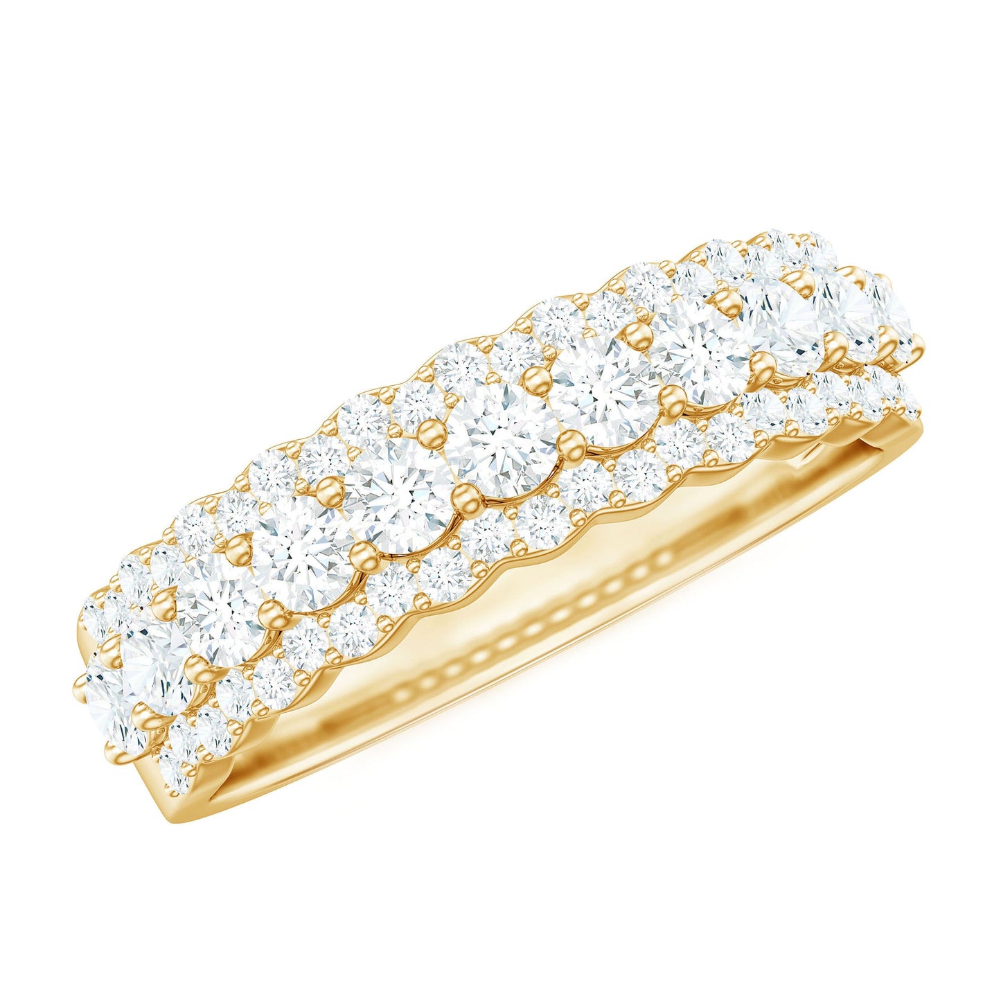 Certified Diamond Half Eternity Anniversary Ring