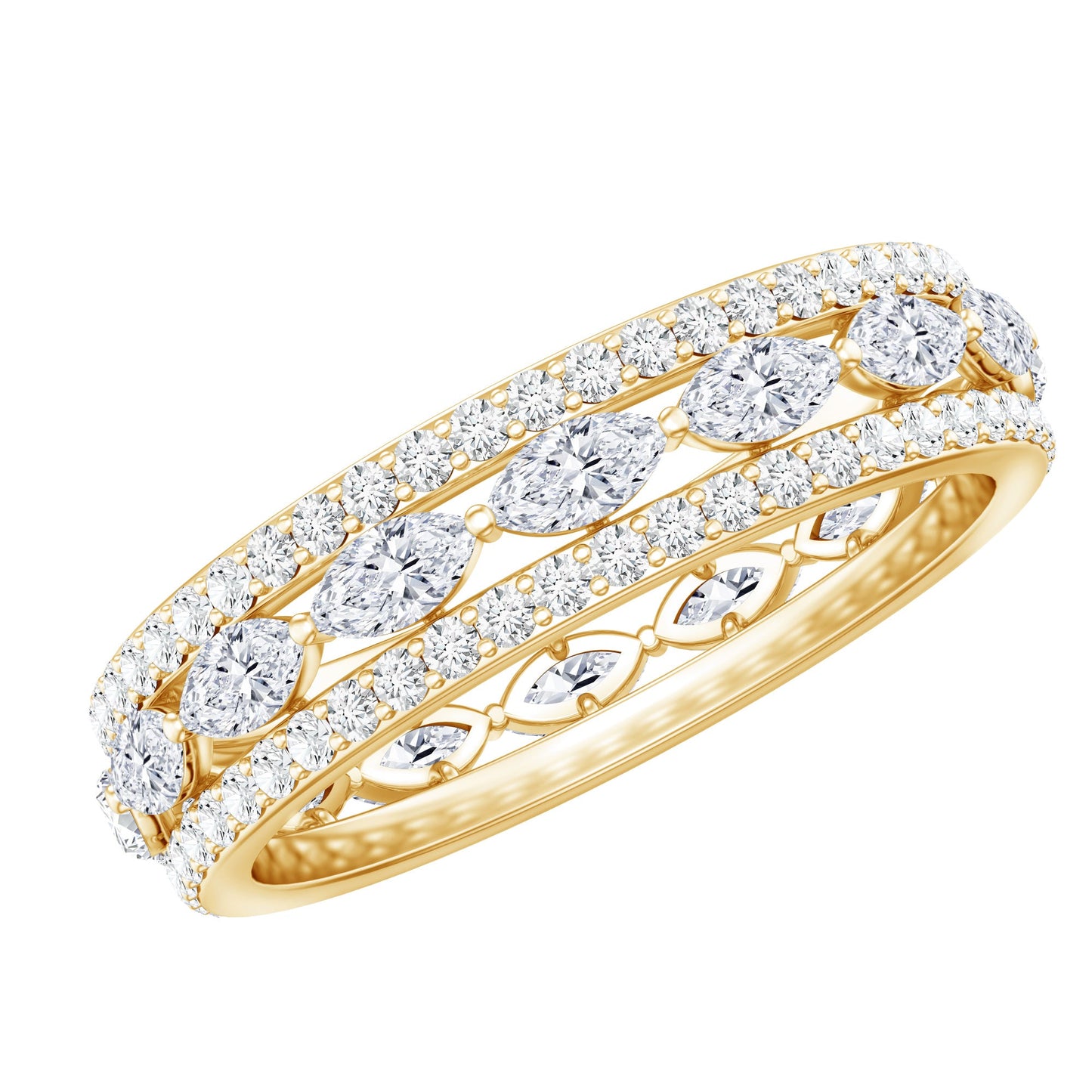 Certified Lab Grown Diamond Designer Wedding Band