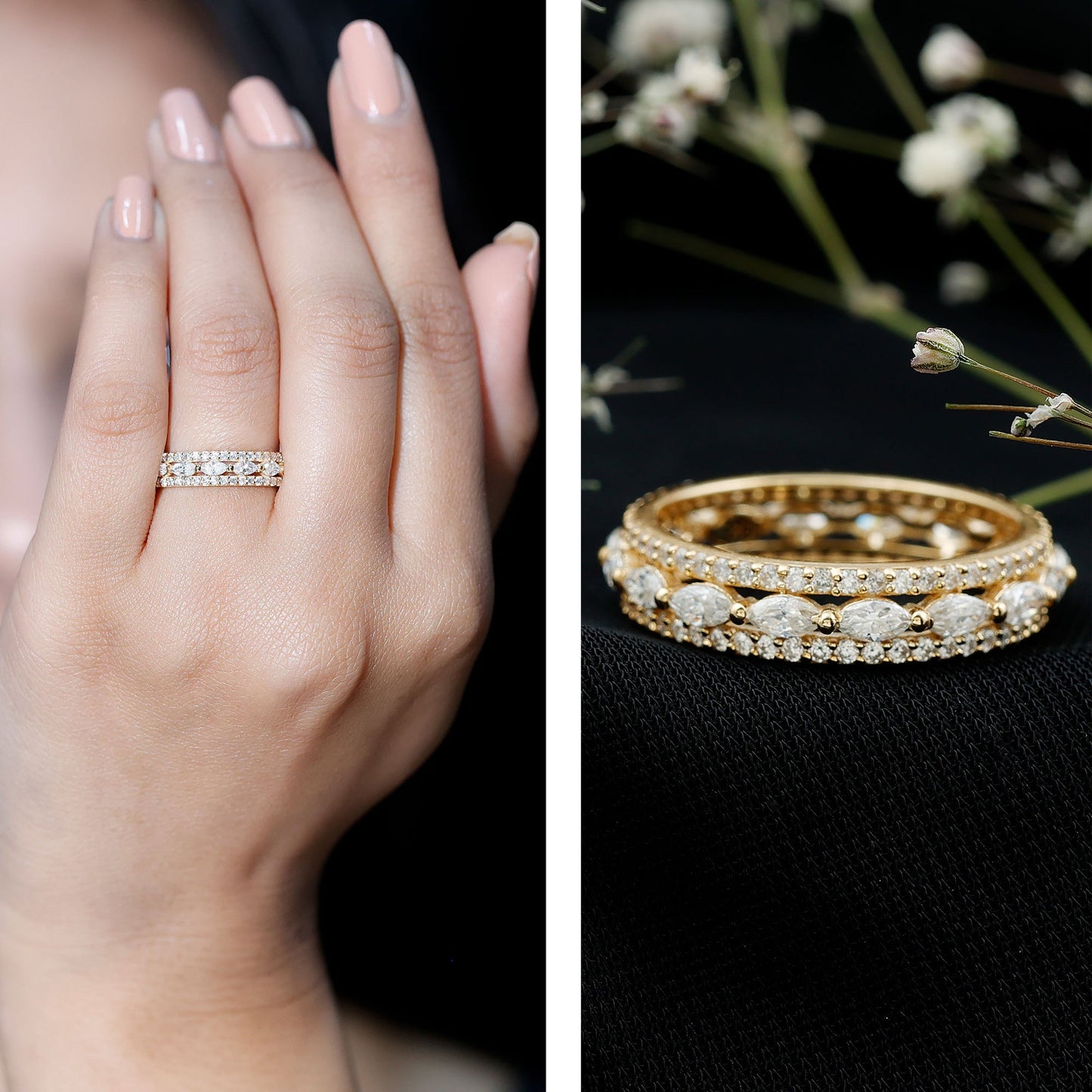 Certified Lab Grown Diamond Designer Wedding Band
