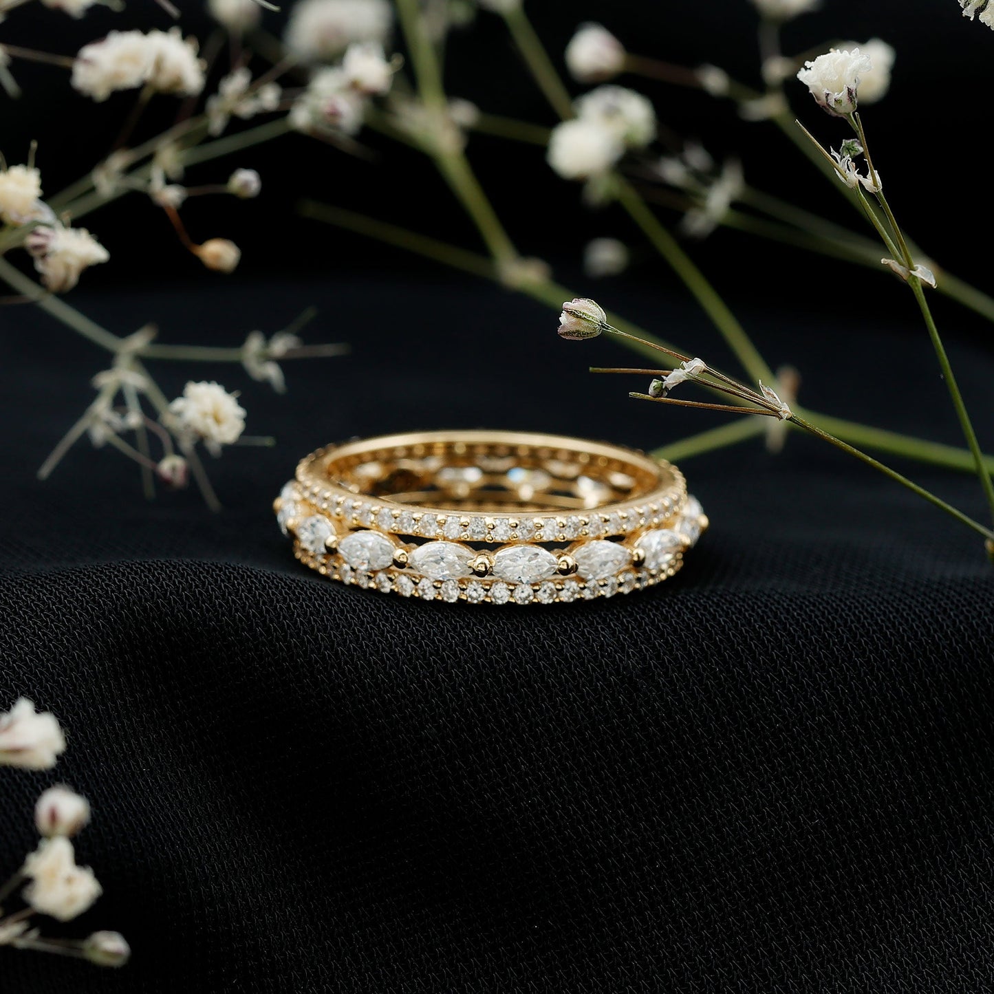 Certified Lab Grown Diamond Designer Wedding Band