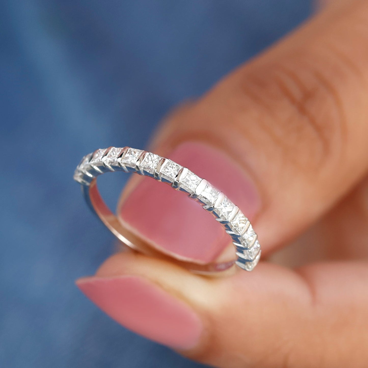 Princess Cut Diamond Anniversary Band Ring