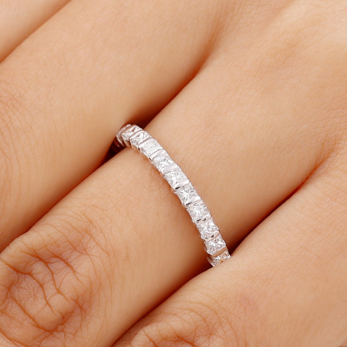 Princess Cut Diamond Anniversary Band Ring