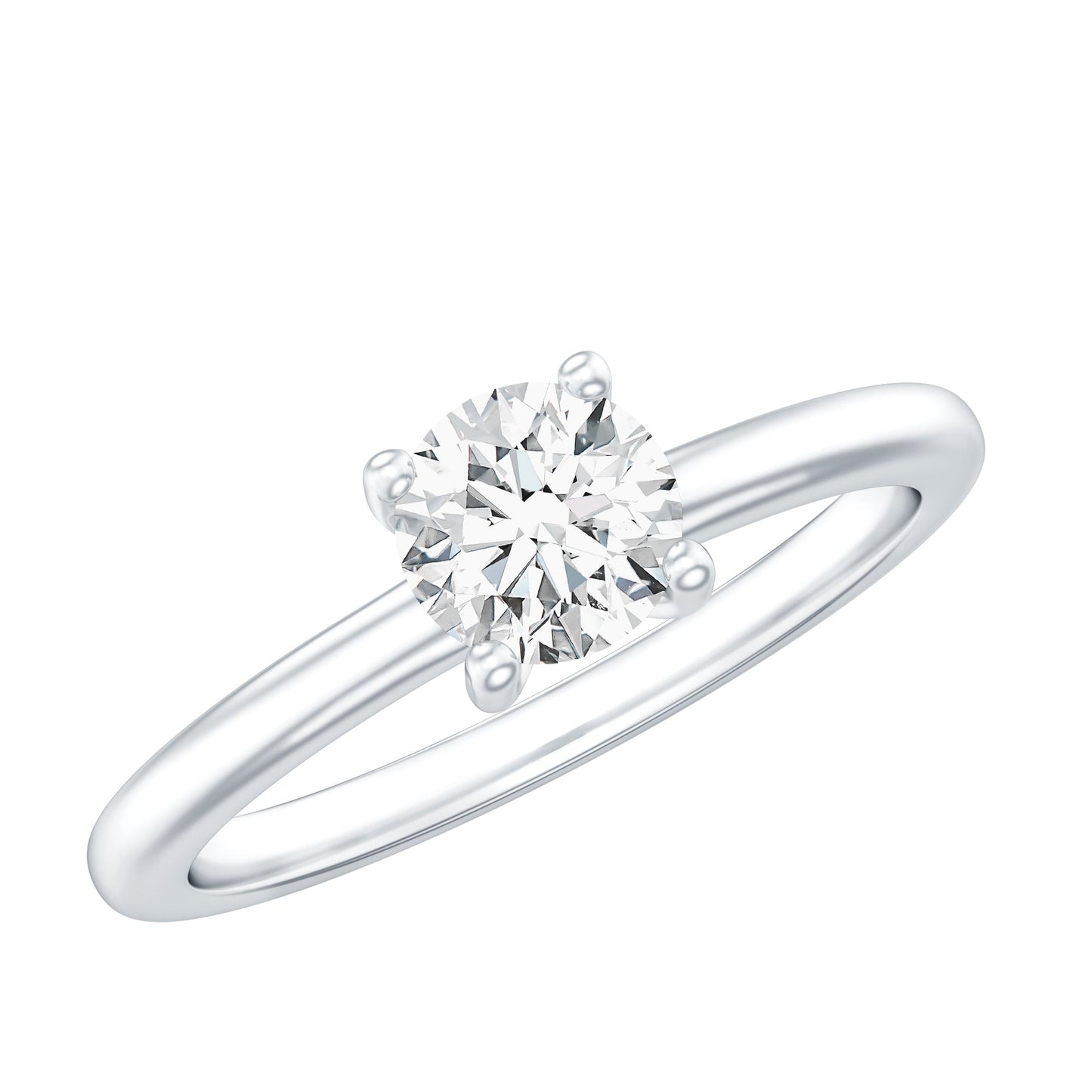 Certified 6 MM Moissanite Solitaire Promise Ring for Her