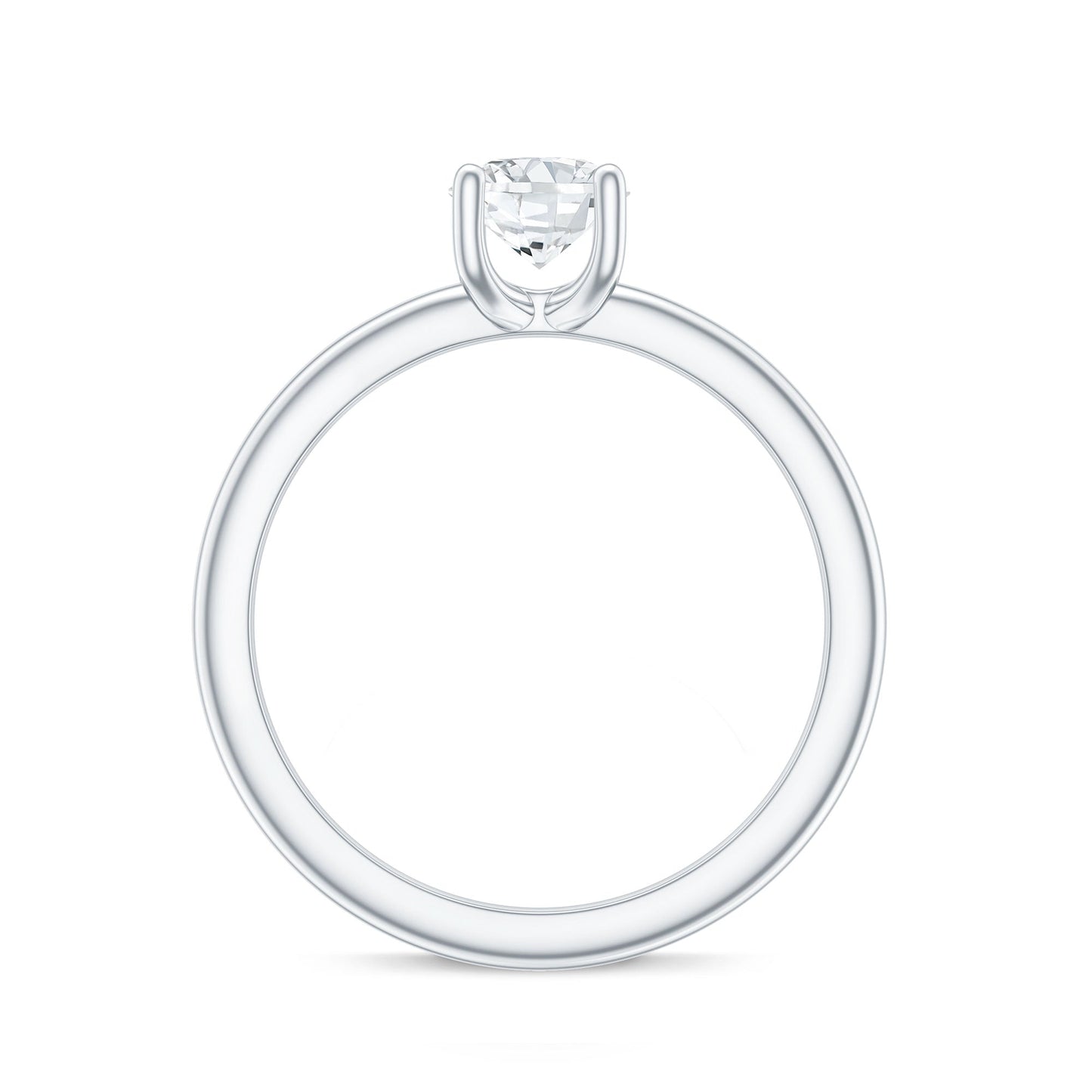 Certified 6 MM Moissanite Solitaire Promise Ring for Her