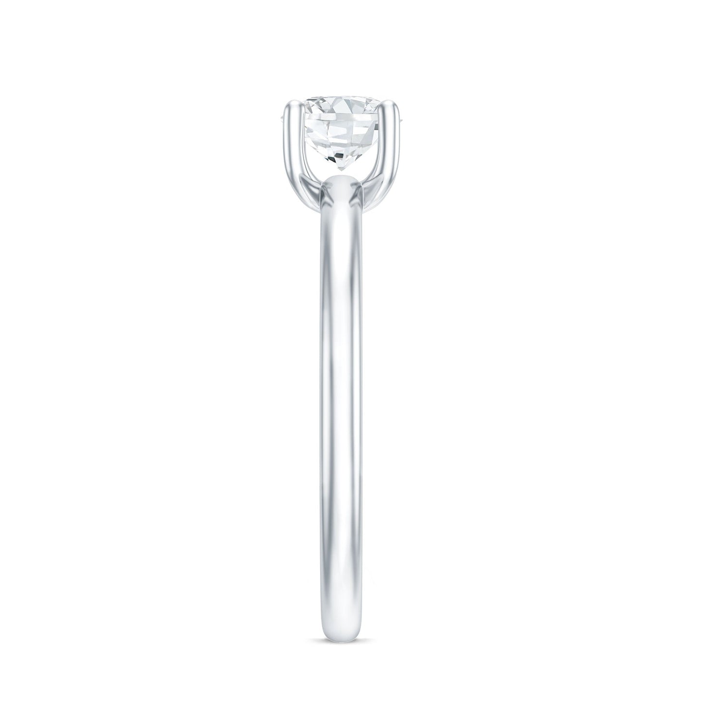 Certified 6 MM Moissanite Solitaire Promise Ring for Her