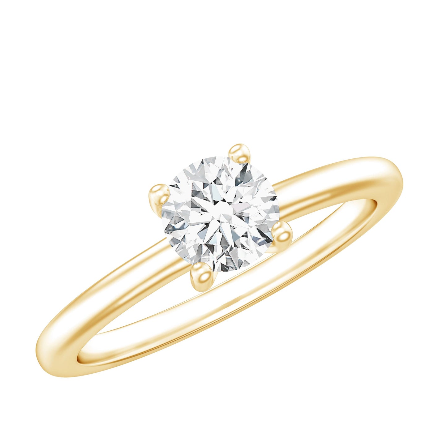 Certified 6 MM Moissanite Solitaire Promise Ring for Her