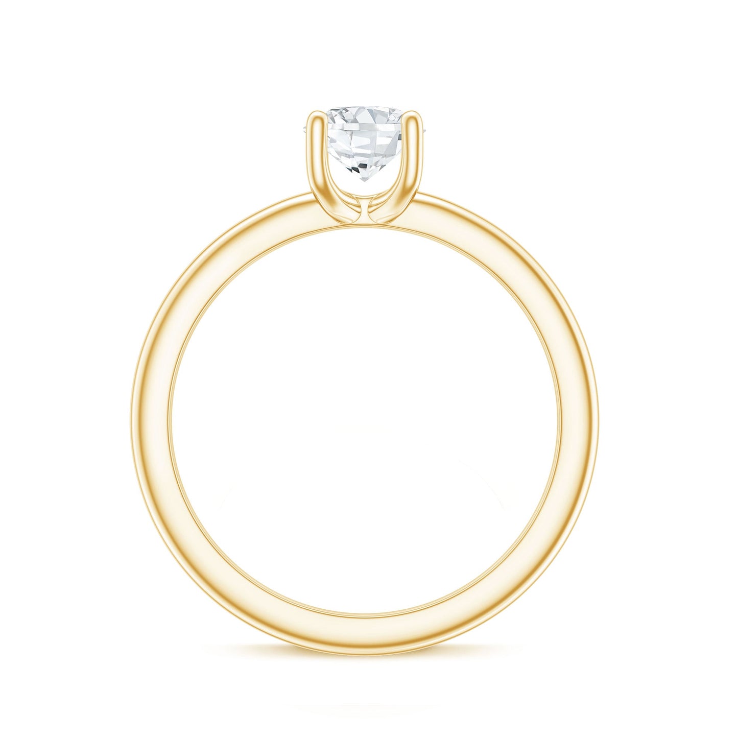 Certified 6 MM Moissanite Solitaire Promise Ring for Her