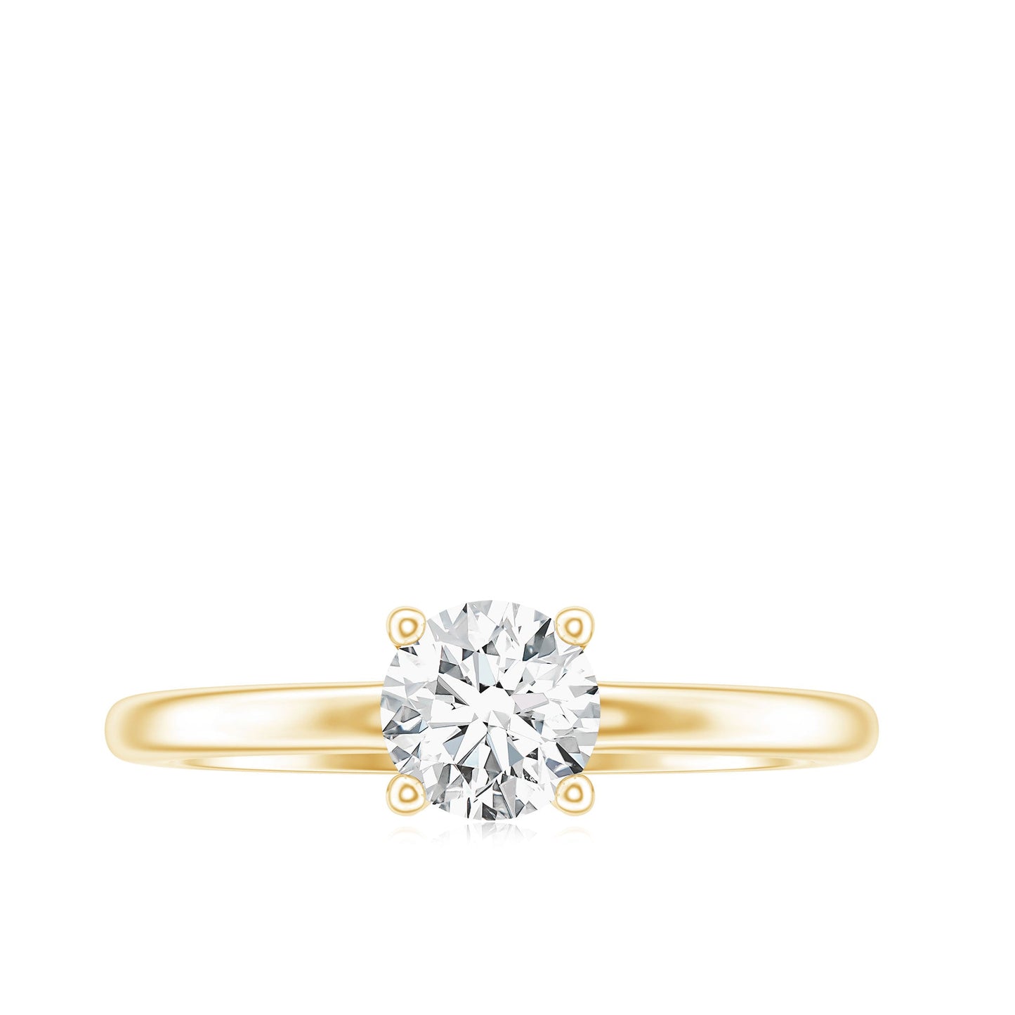 Certified 6 MM Moissanite Solitaire Promise Ring for Her