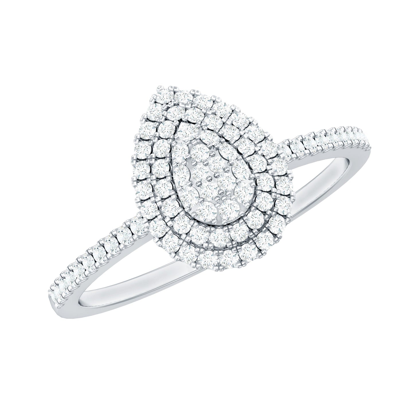 Diamond Pear Shaped Engagement Ring