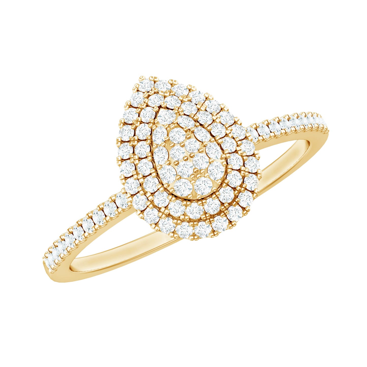 Diamond Pear Shaped Engagement Ring