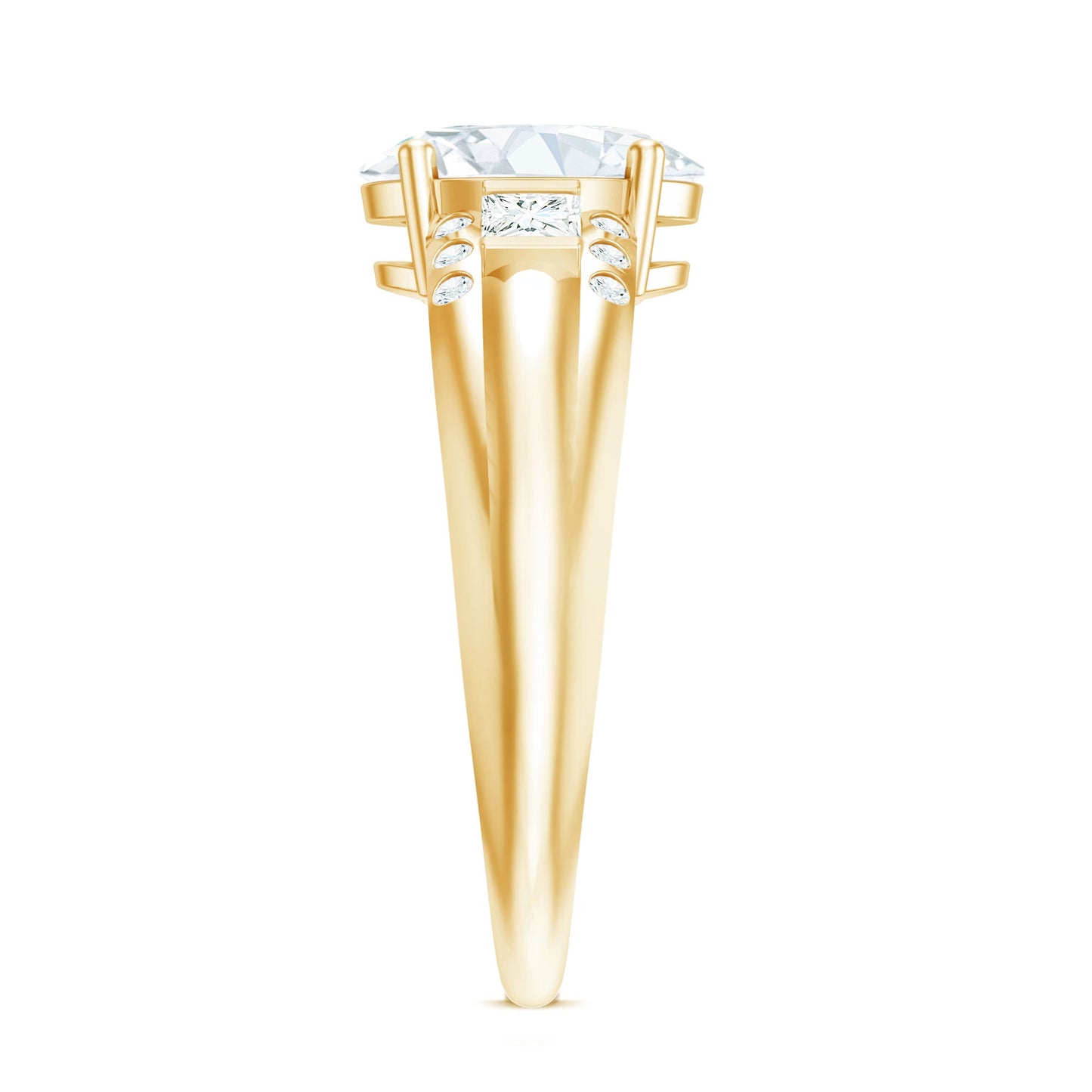 Oval Cubic Zirconia Solitaire Engagement Ring