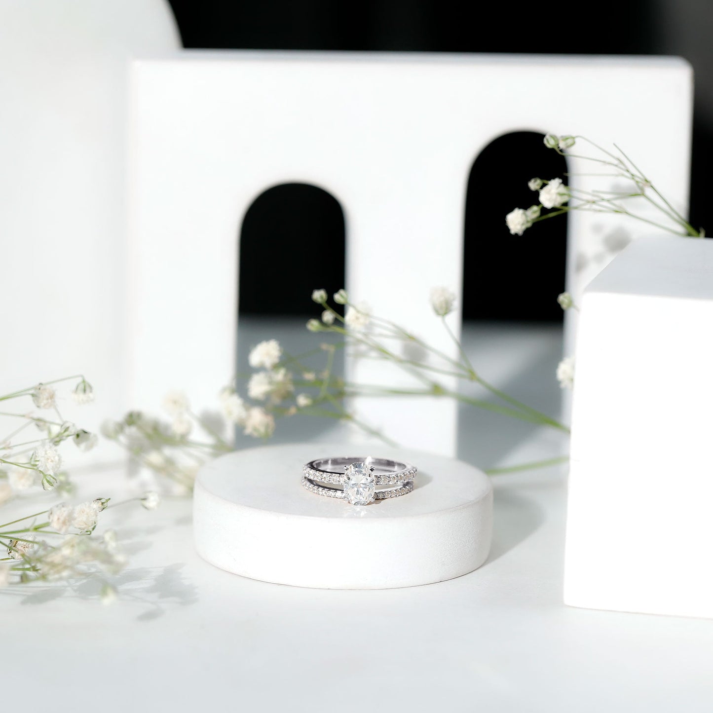 Lab Grown Diamond Simple Bridal Ring Sets
