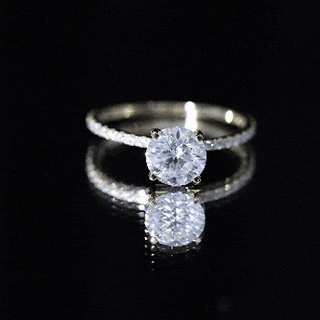 Certified 9 MM Lab Grown Solitaire Diamond Engagement Ring