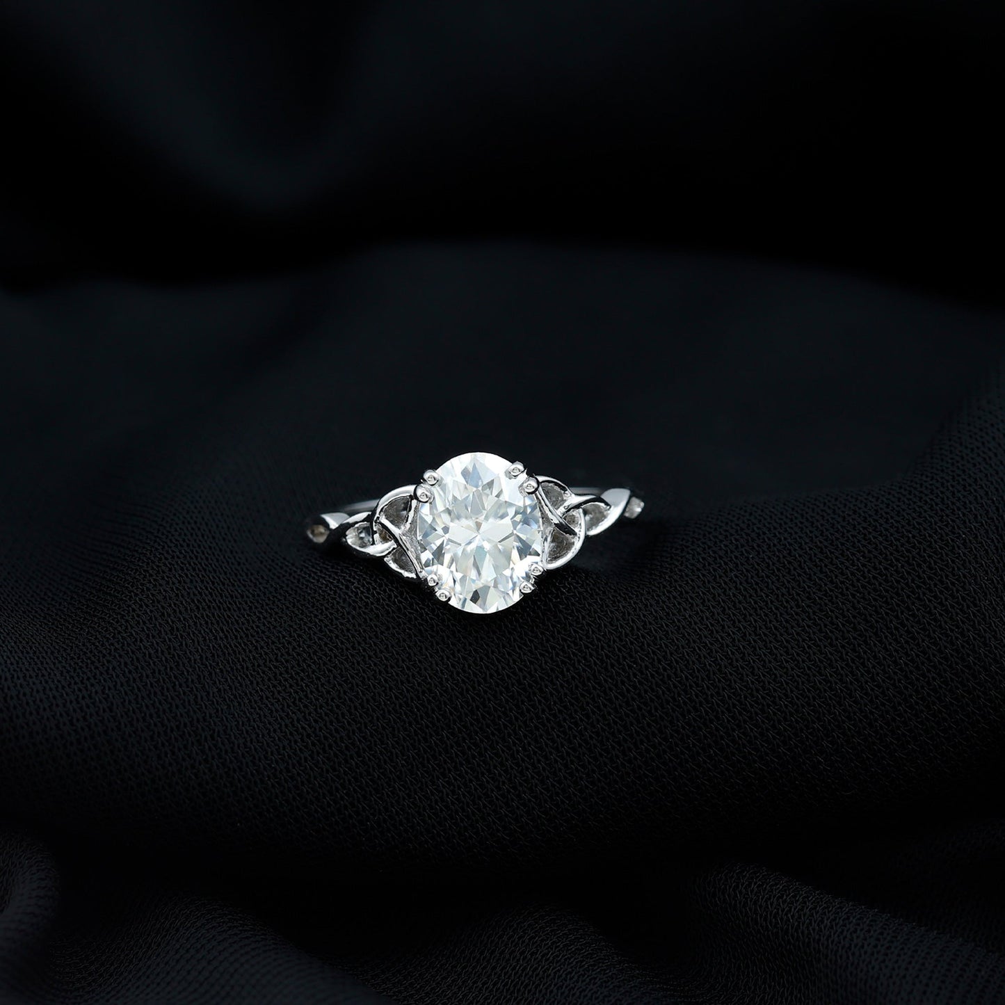 Women Lab Grown Diamond Celtic Knot Engagement Ring