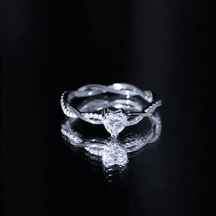 5 MM Heart Shaped Diamond Ring For Women