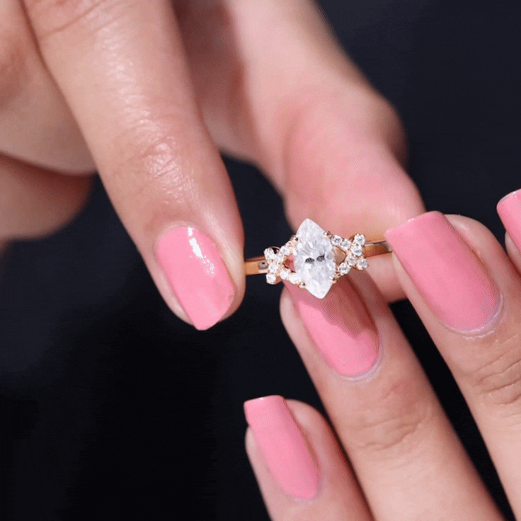 Lab Grown Diamond 5X10 MM Marquise Engagement Ring