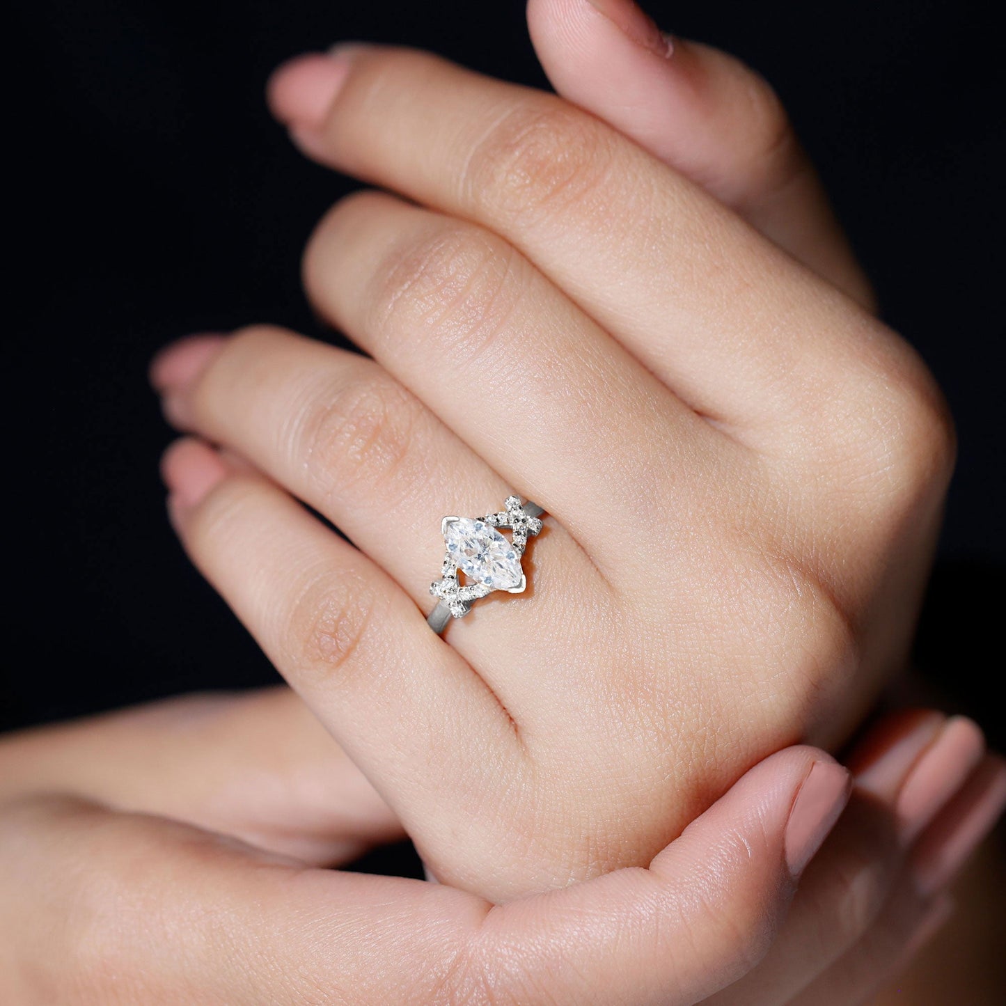 Lab Grown Diamond 5X10 MM Marquise Engagement Ring