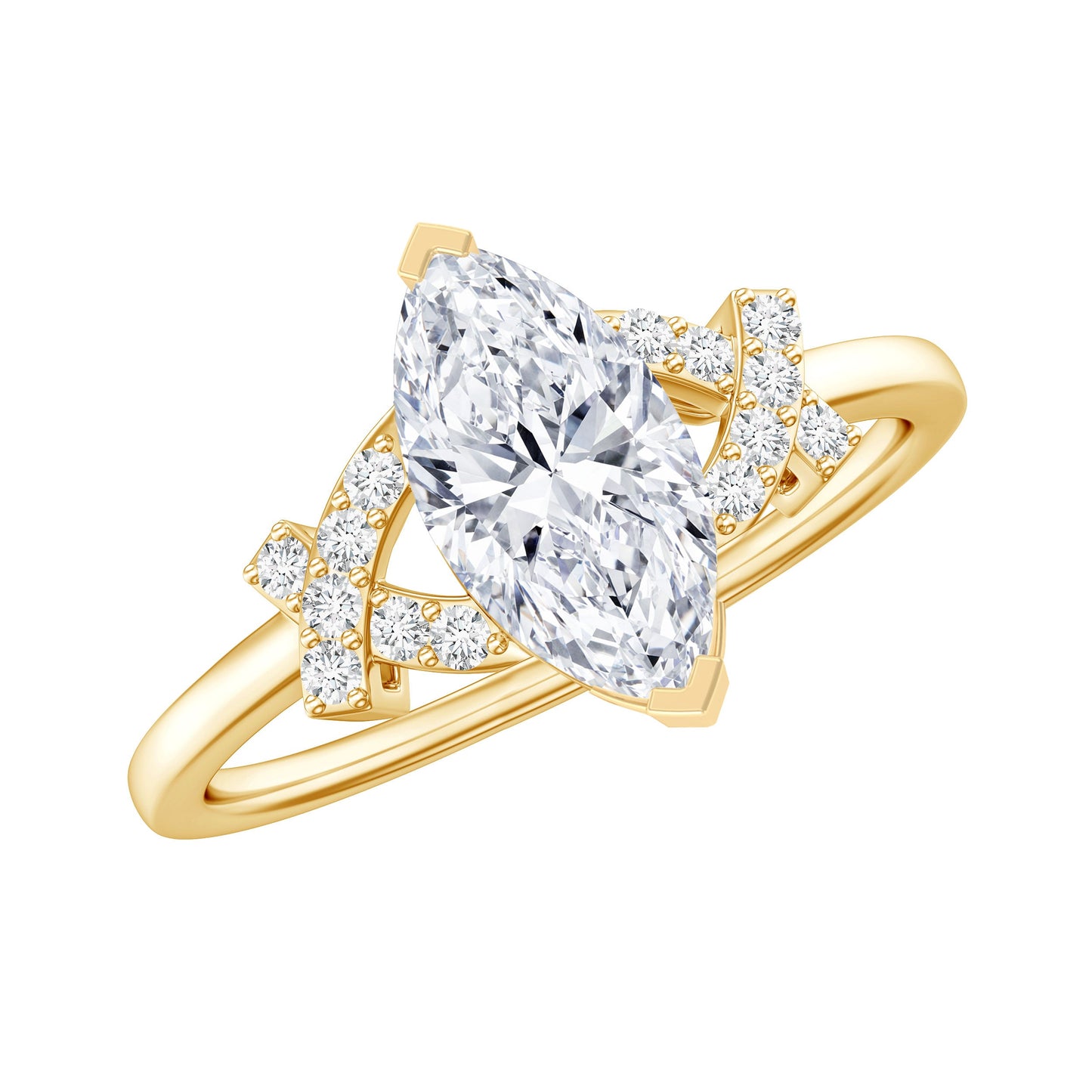 Lab Grown Diamond 5X10 MM Marquise Engagement Ring