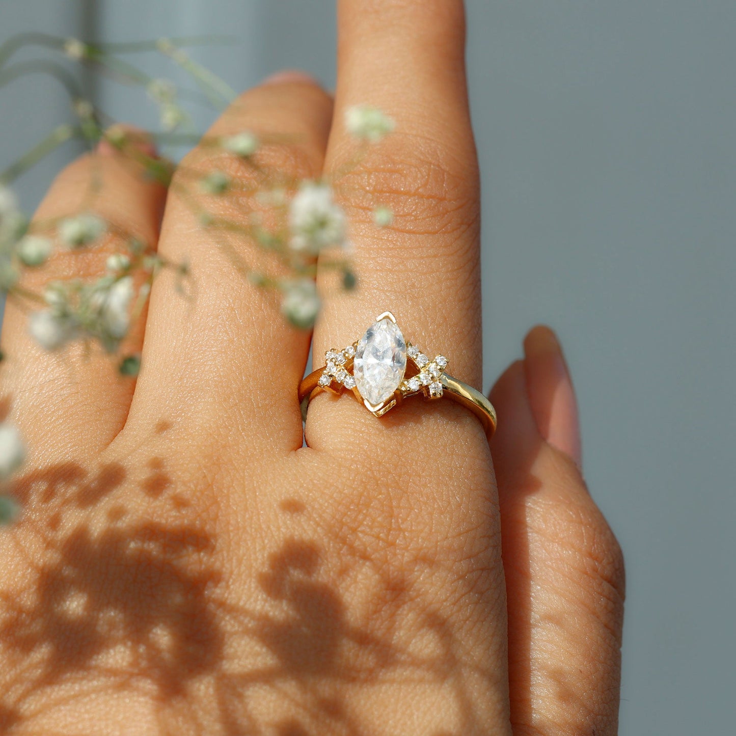 Lab Grown Diamond 5X10 MM Marquise Engagement Ring