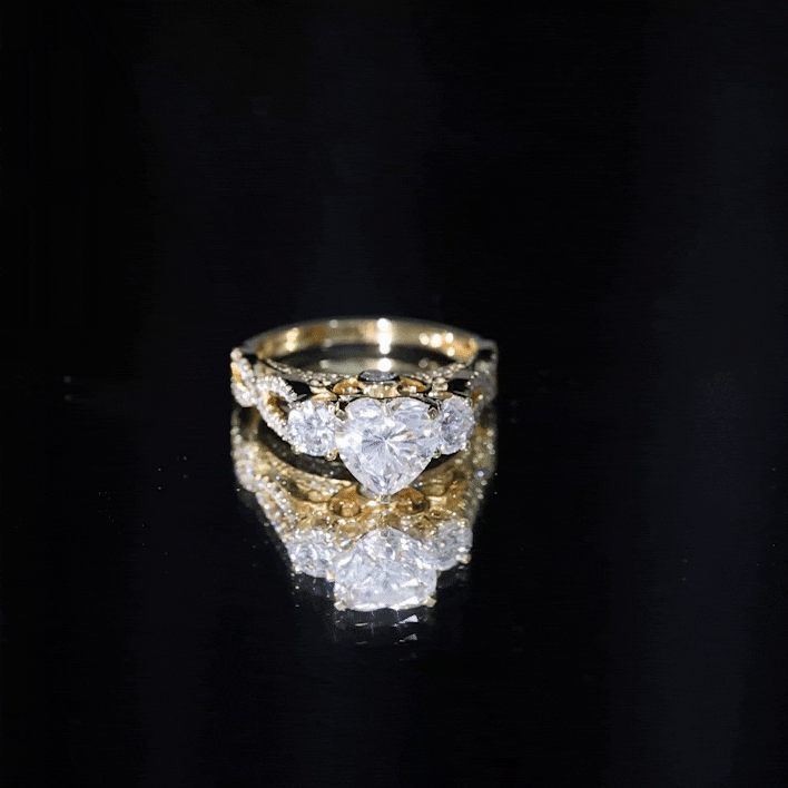 Certified 7 MM Lab Grown Diamond Heart Shaped Engagement Ring