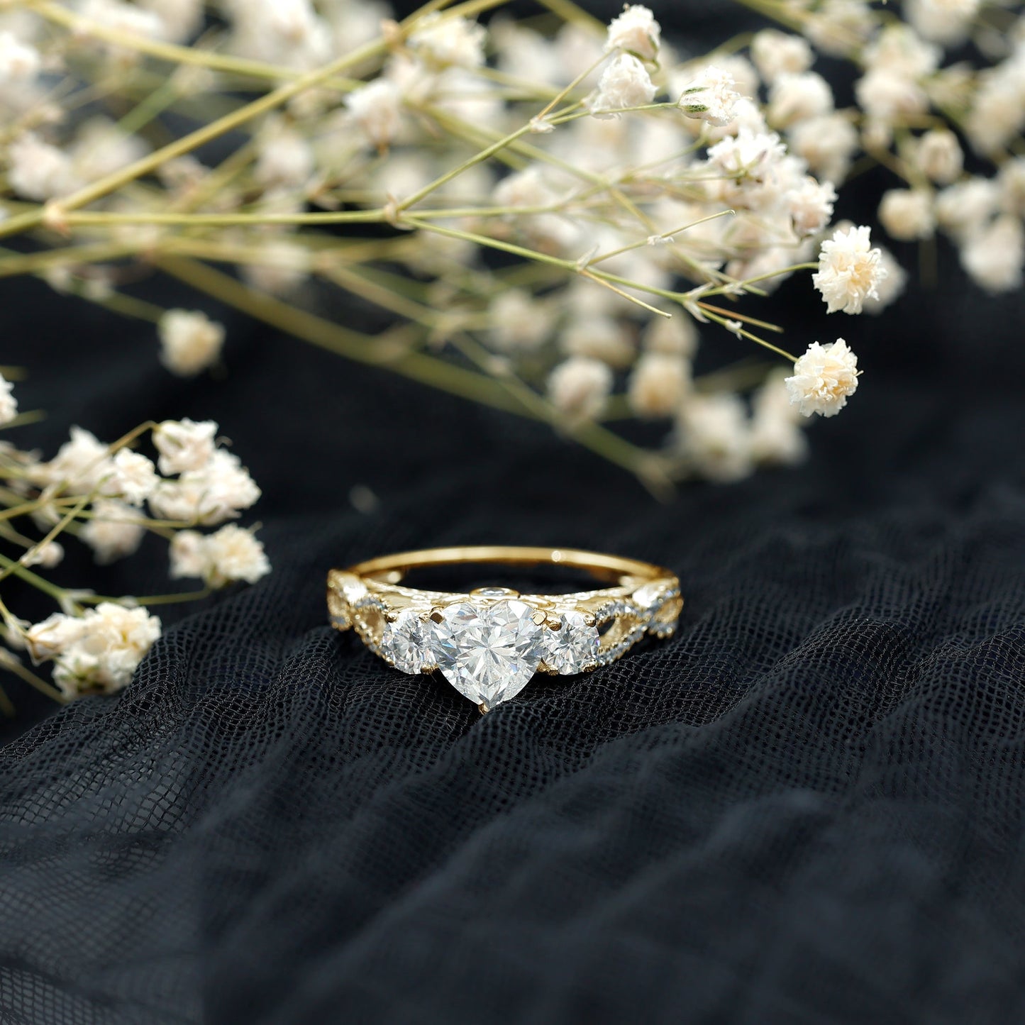 Certified 7 MM Lab Grown Diamond Heart Shaped Engagement Ring