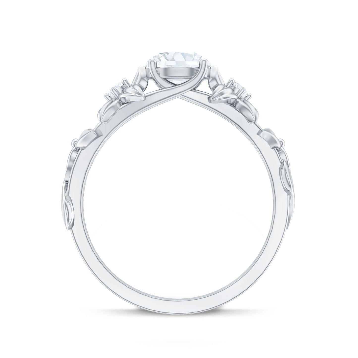 Certified 1 Ct Lab Grown Diamond Nature Engagement Ring