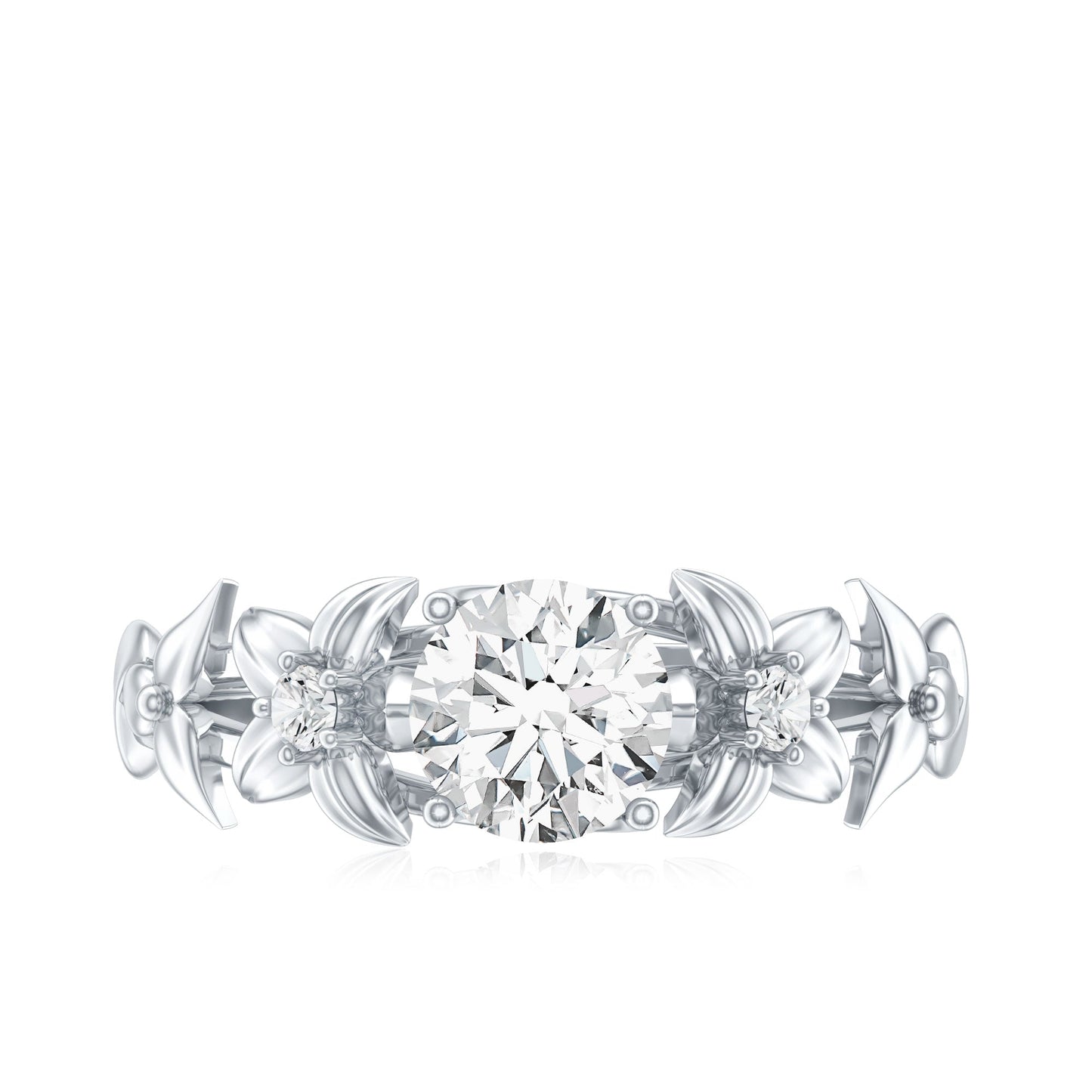 Certified 1 Ct Lab Grown Diamond Nature Engagement Ring
