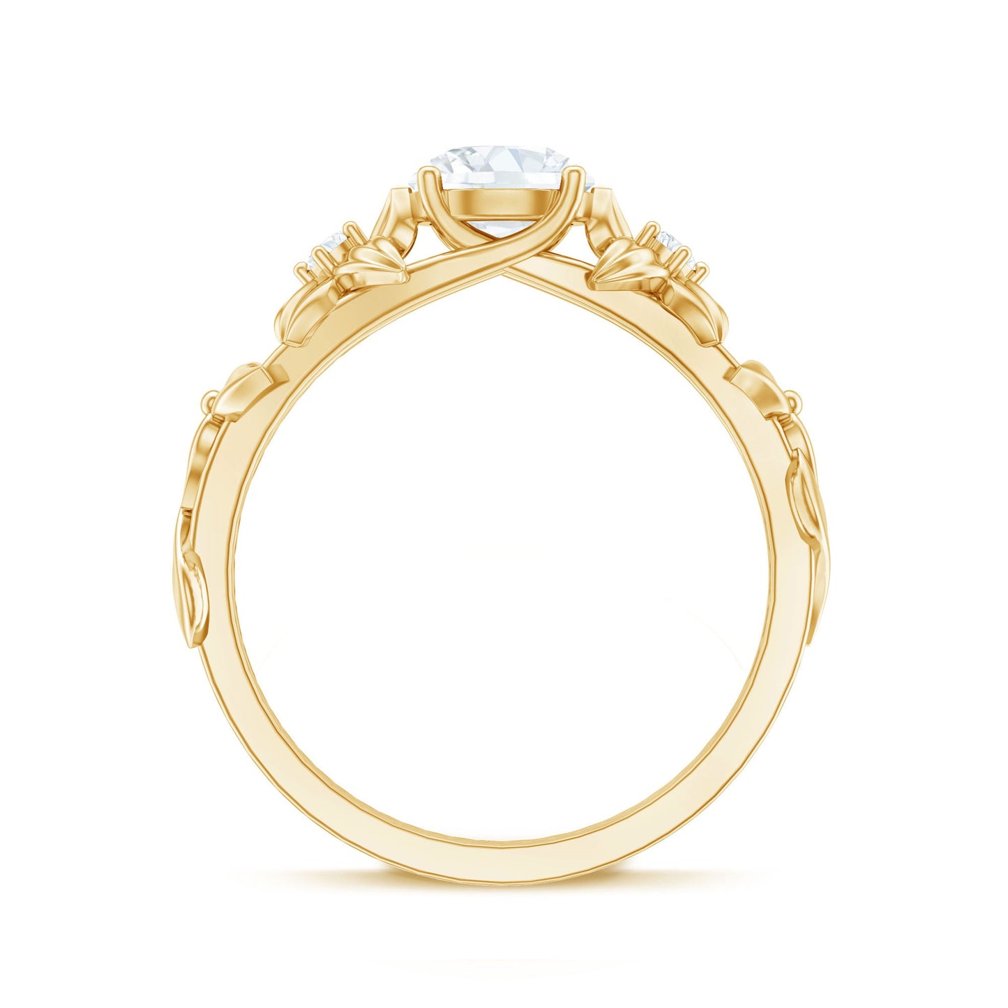 Certified 1 Ct Lab Grown Diamond Nature Engagement Ring
