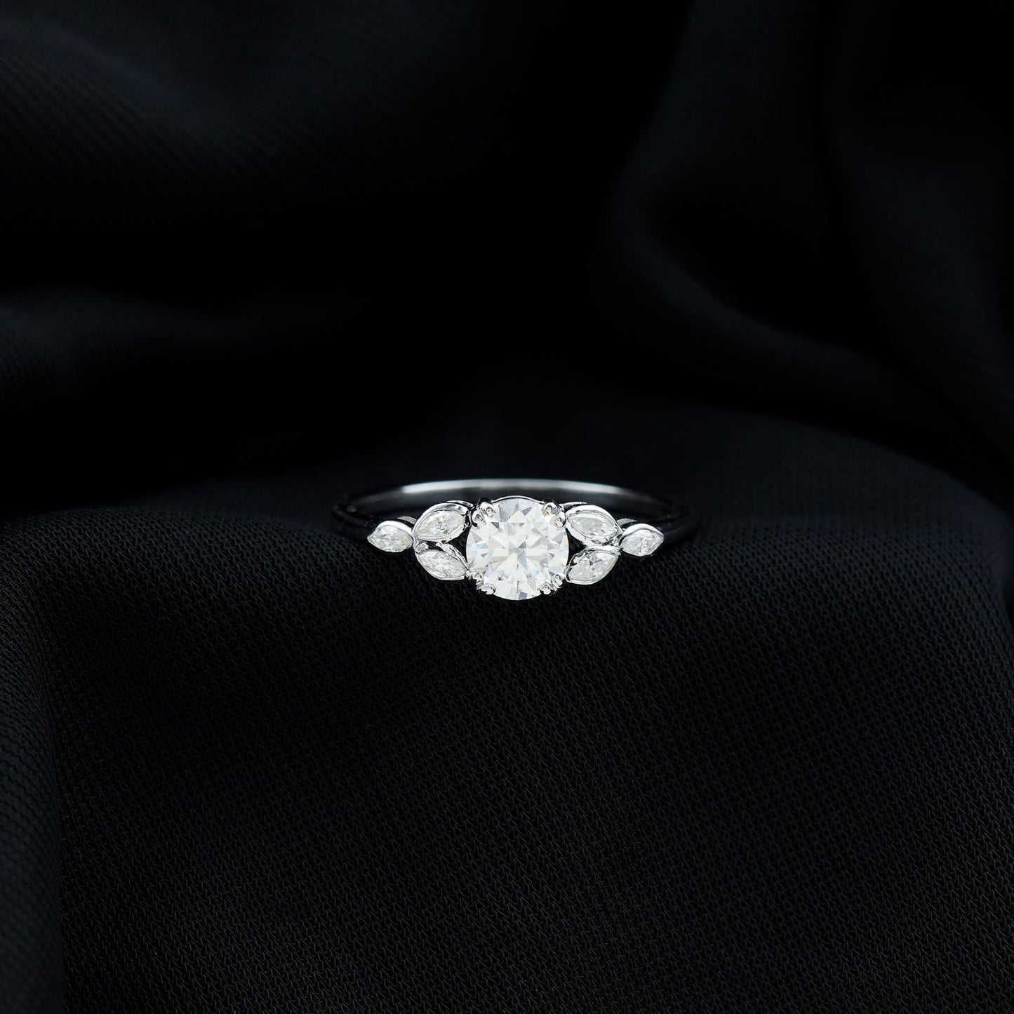 Certified 6 MM Round Diamond Promise Engagement Ring For Her