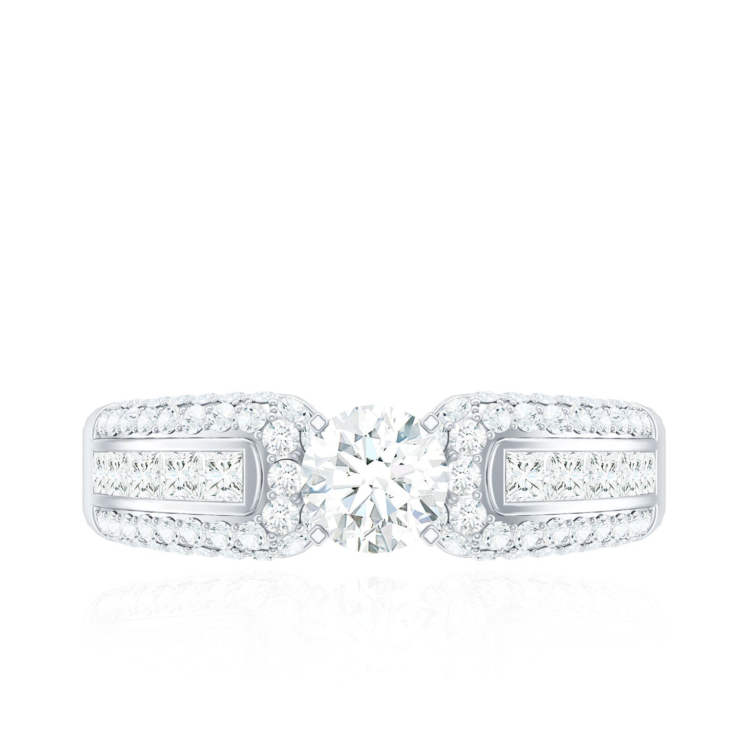 1.75 CT Cubic Zircon Statement Engagement Ring