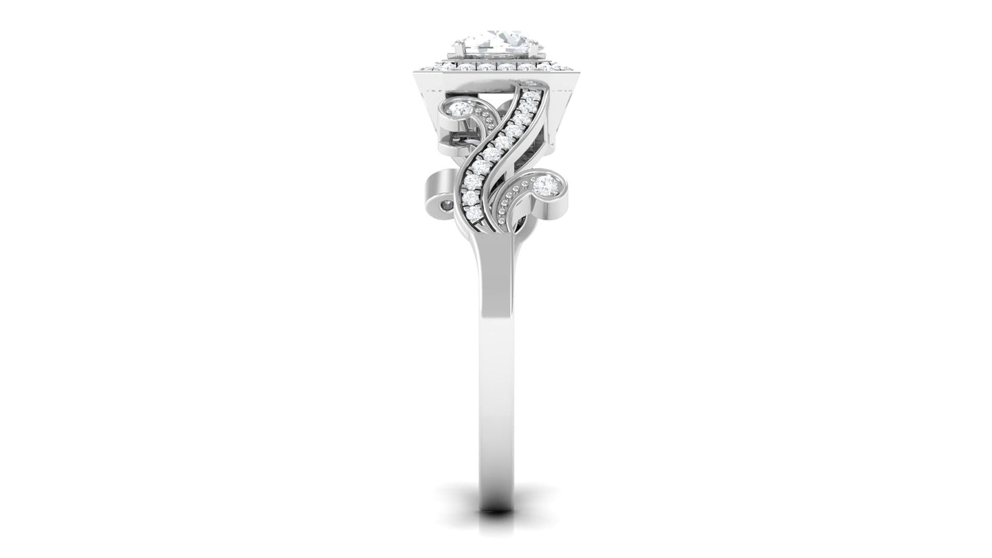 0.75 CT Zircon Engagement Ring