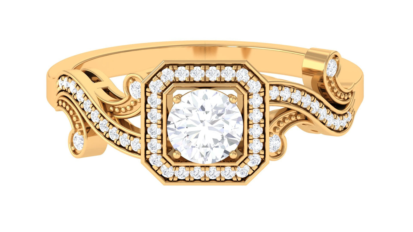 0.75 CT Zircon Engagement Ring