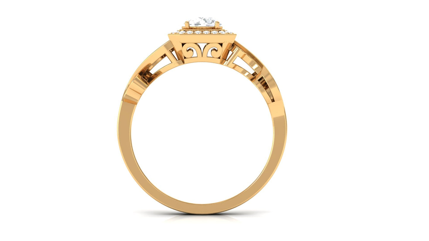 0.75 CT Zircon Engagement Ring