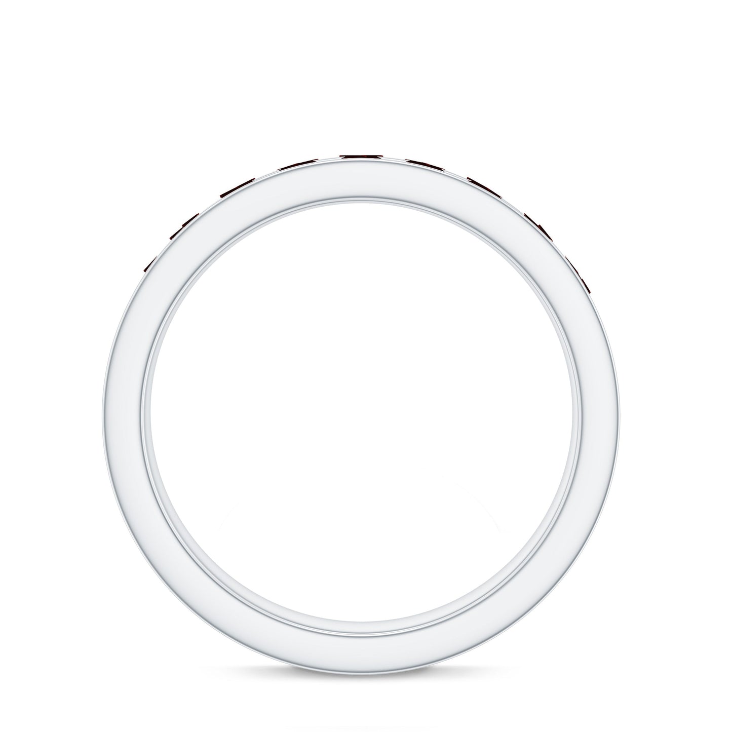 Certified Real Garnet Eternity Ring for Anniversary