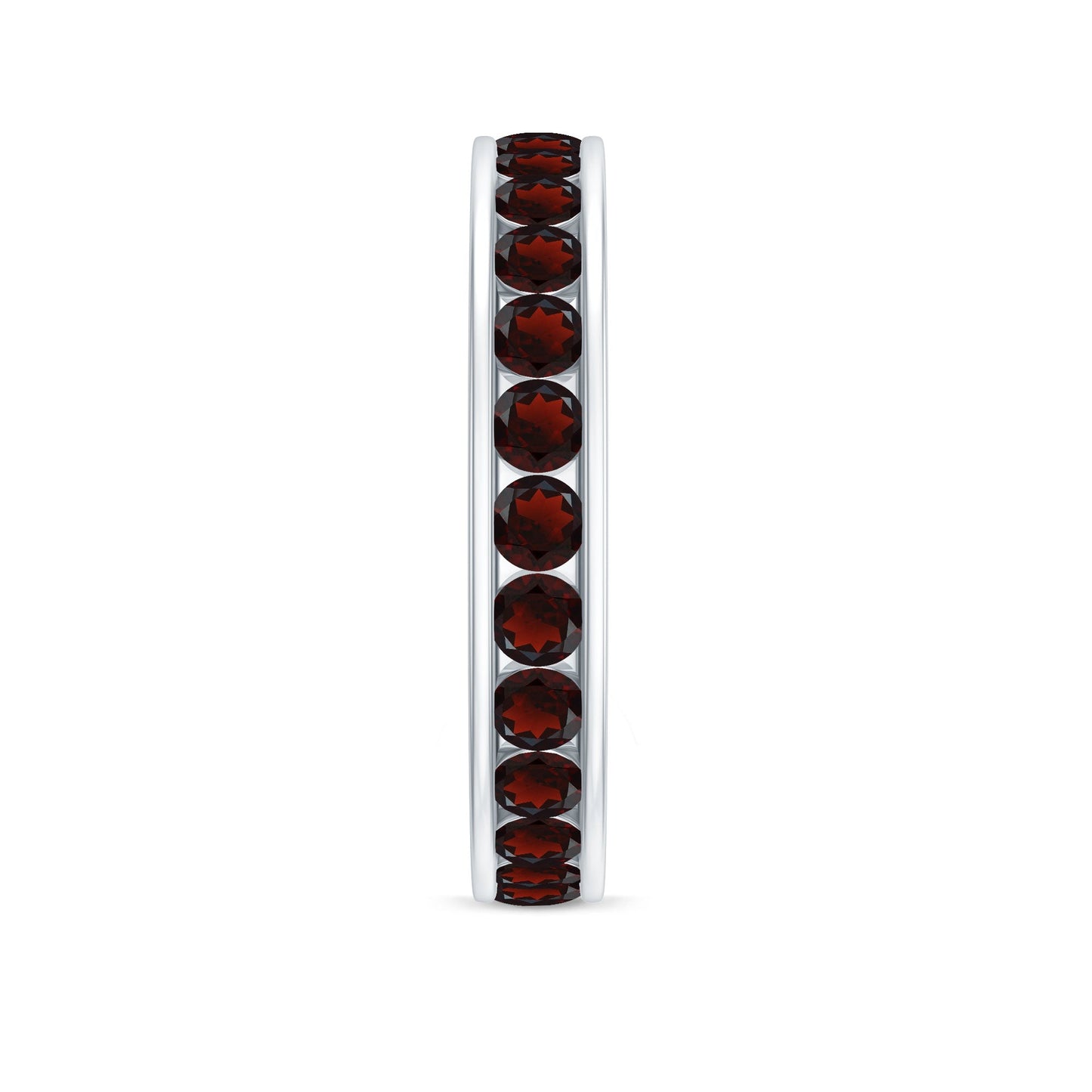 Certified Real Garnet Eternity Ring for Anniversary