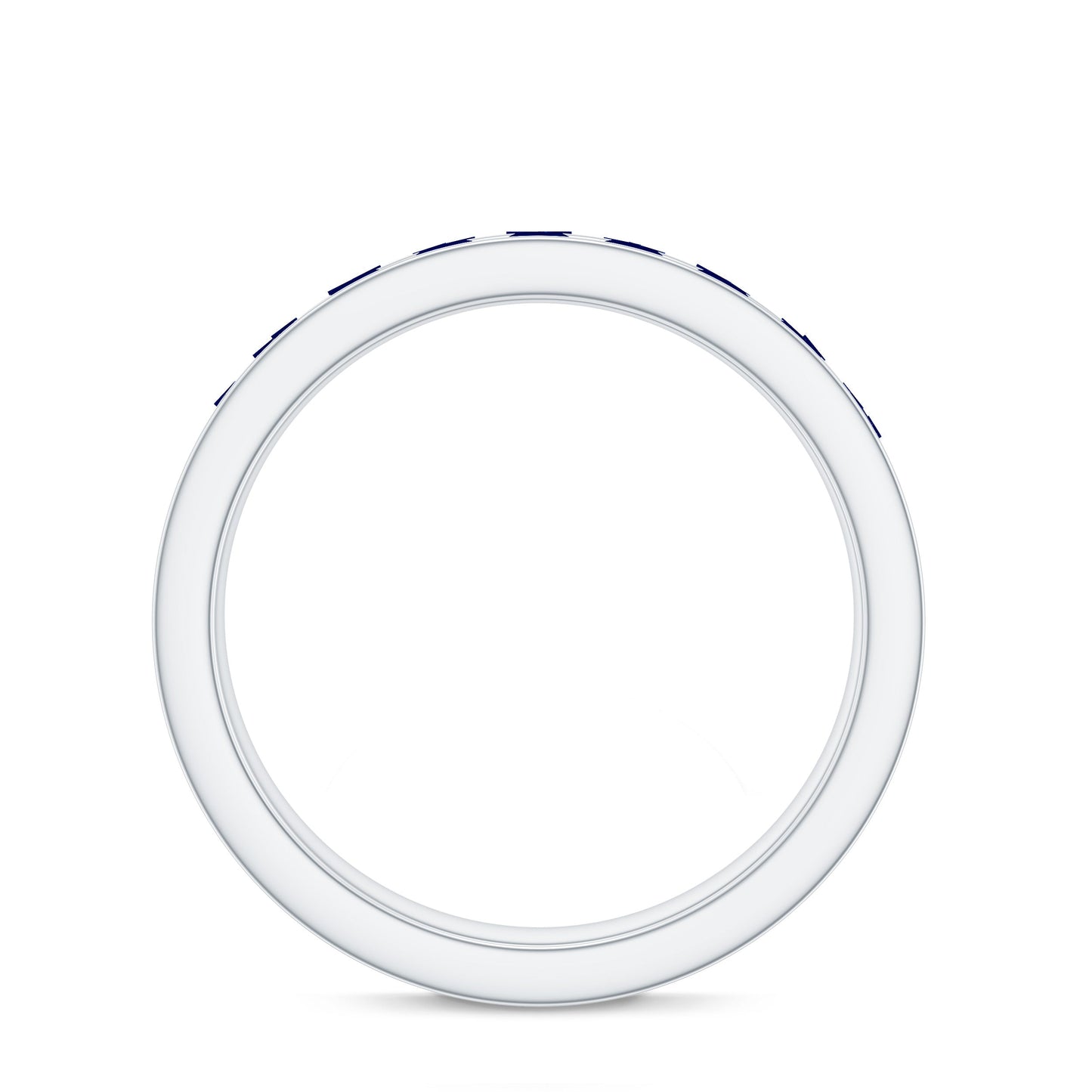 1.25 CT Blue Sapphire Eternity Ring in Trellis setting