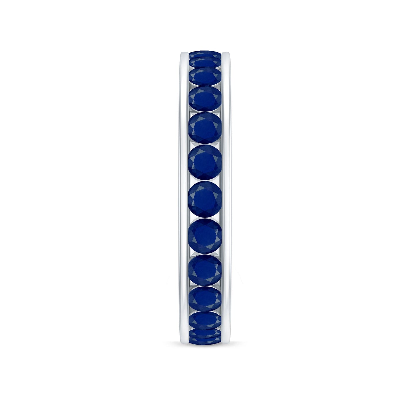 1.25 CT Blue Sapphire Eternity Ring in Trellis setting
