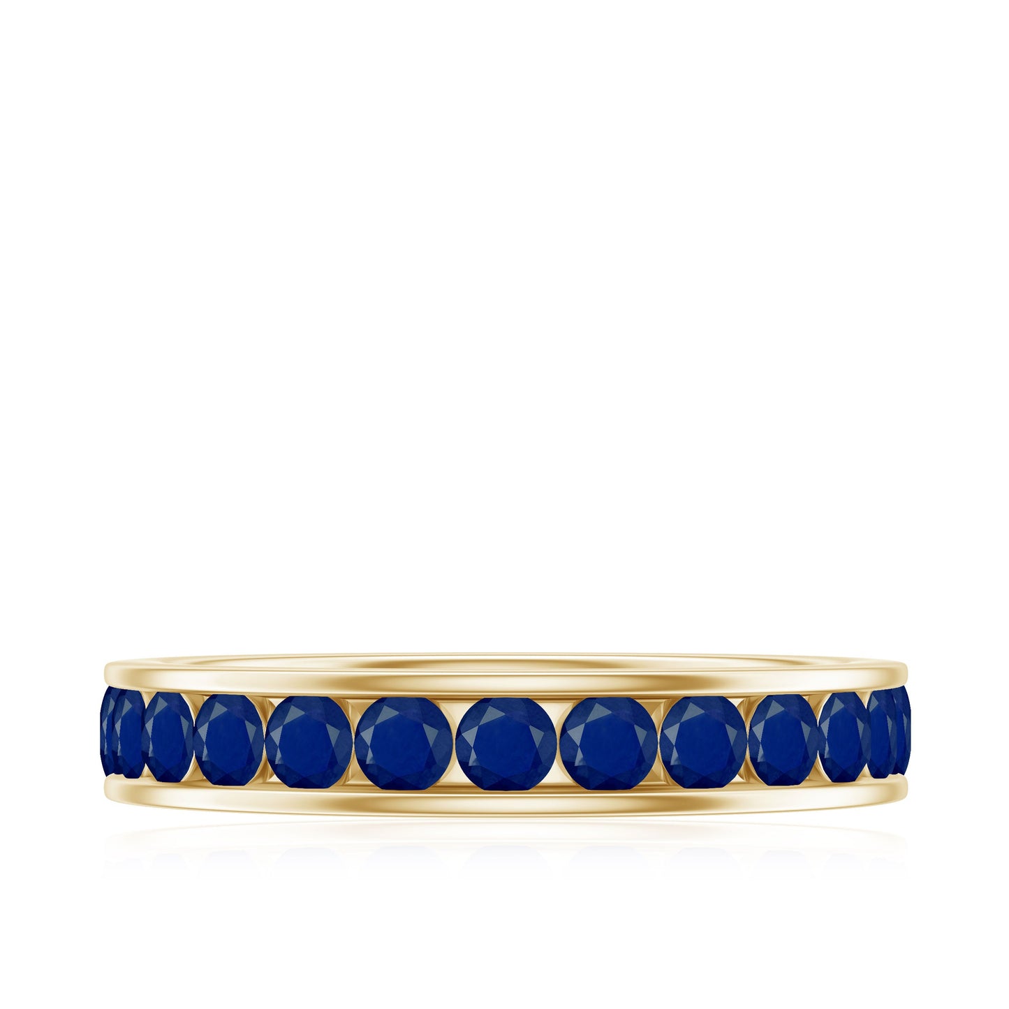 1.25 CT Blue Sapphire Eternity Ring in Trellis setting