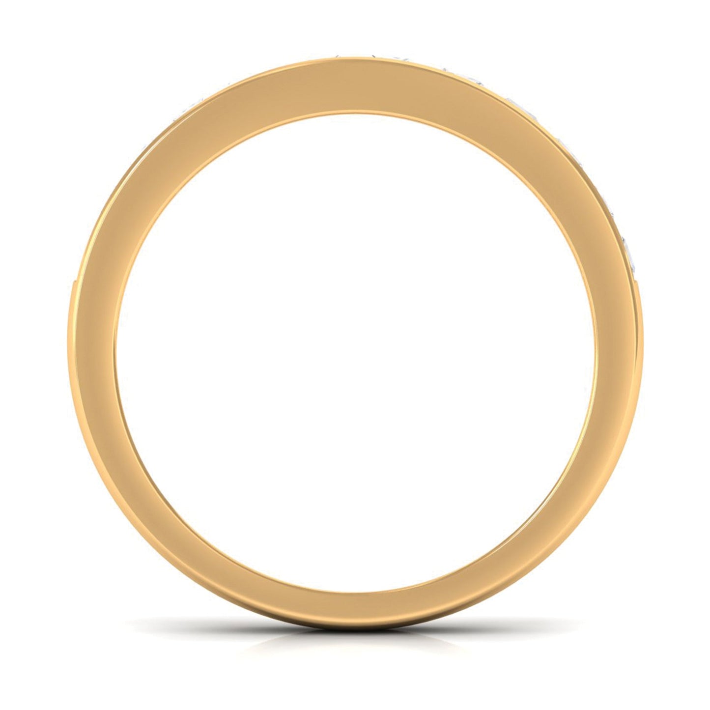 Princess Cut Diamond Half Eternity Ring in Channel Setting