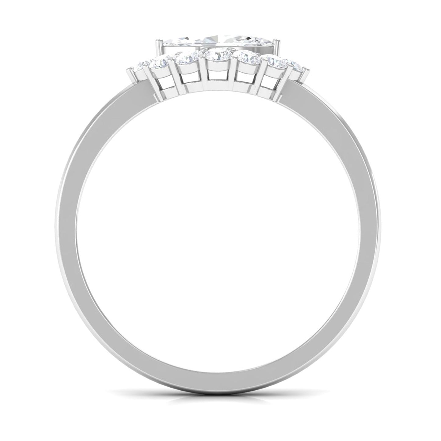 1 CT Marquise Cut Zircon East West Engagement Ring