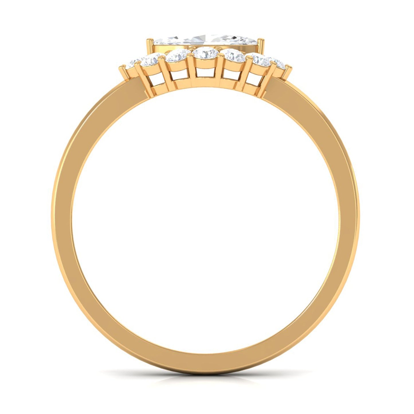 1 CT Marquise Cut Zircon East West Engagement Ring