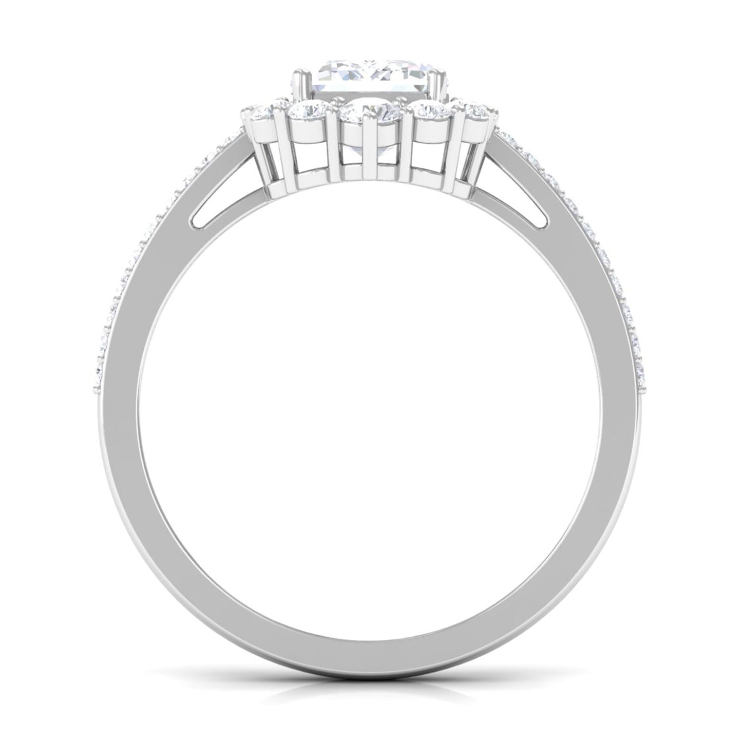 3.25 CT Octagon Cut Zircon Statement Engagement Ring