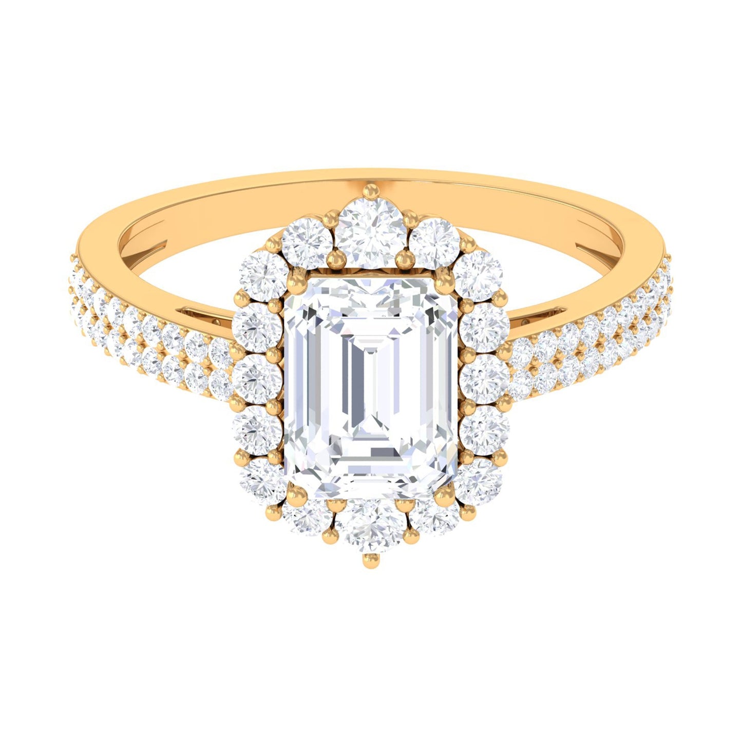 3.25 CT Octagon Cut Zircon Statement Engagement Ring