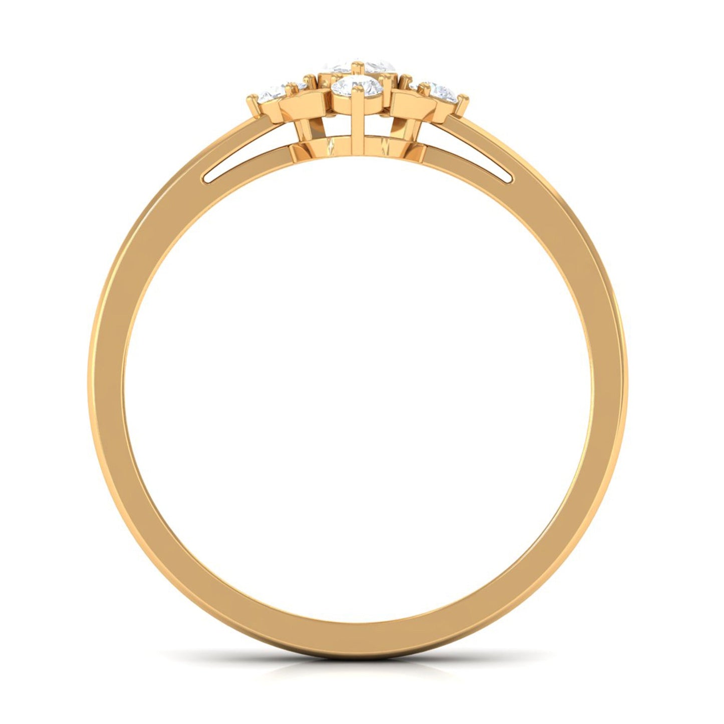 Marquise Cut Cubic Zirconia Engagement Ring with Textured Detail