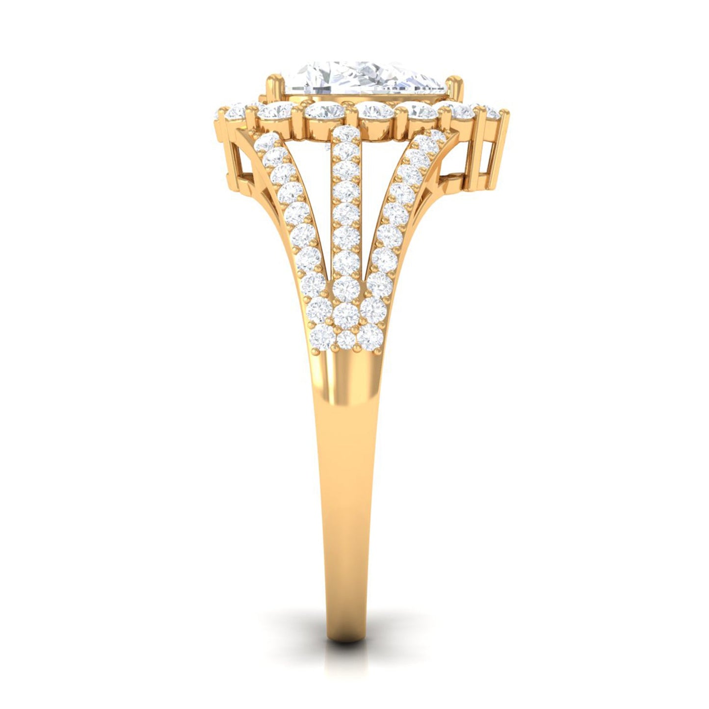 Pear Cut Zircon Statement Engagement Ring