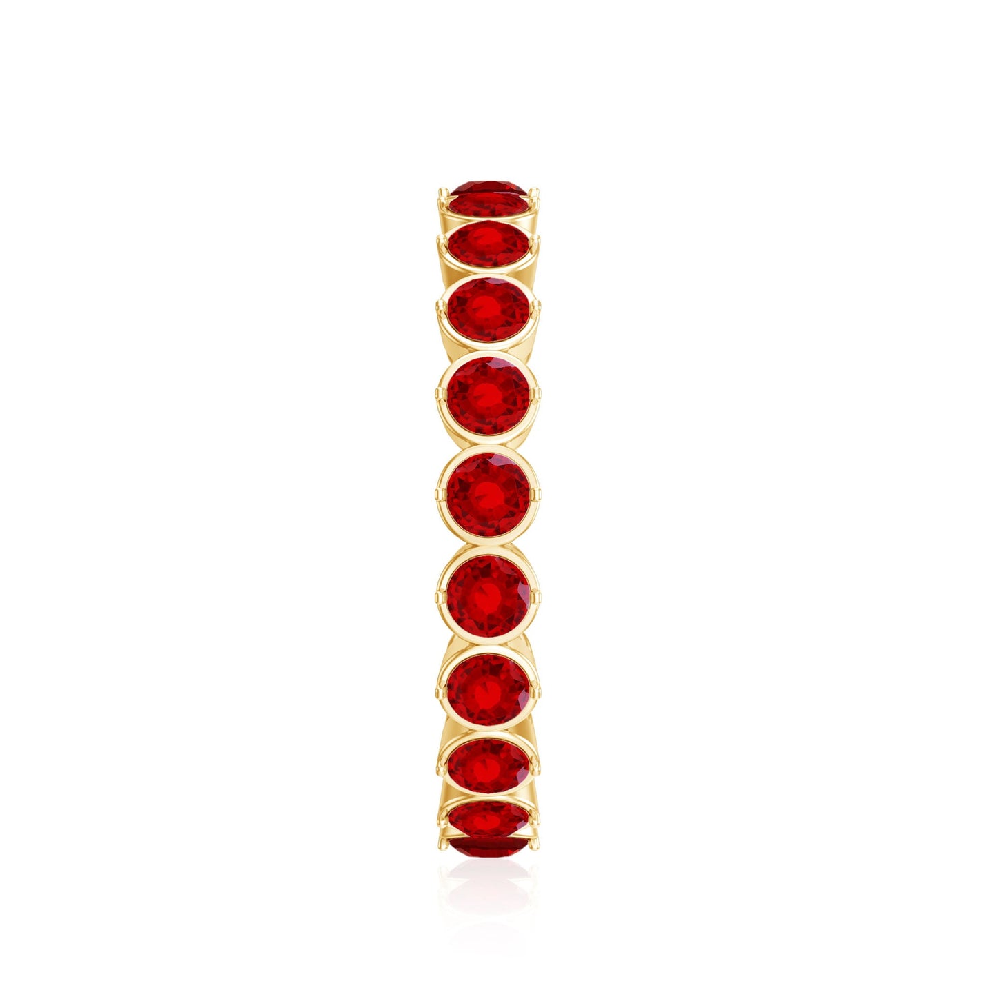 Lab Grown Ruby Eternity Band Ring