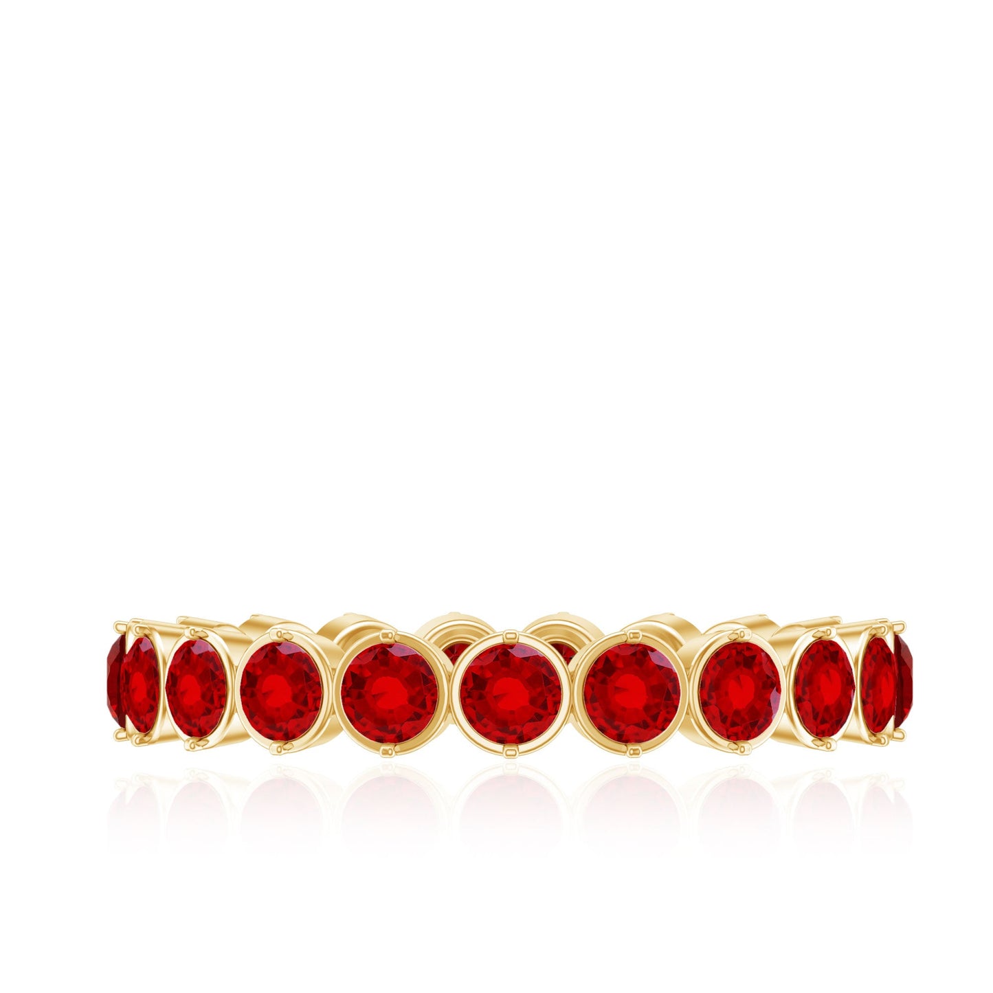 Lab Grown Ruby Eternity Band Ring