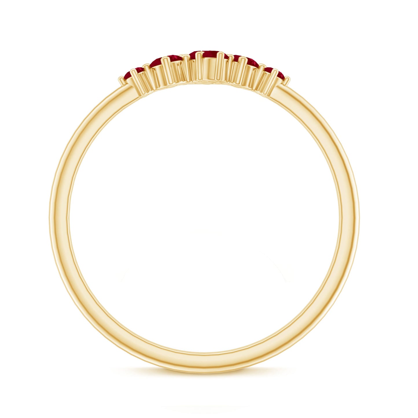 Natural Ruby Cluster Promise Ring for Women