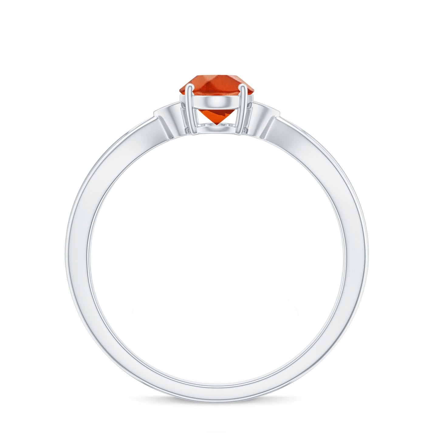 3/4 CT Oval Shape Fire Opal Engagement Ring with Diamond