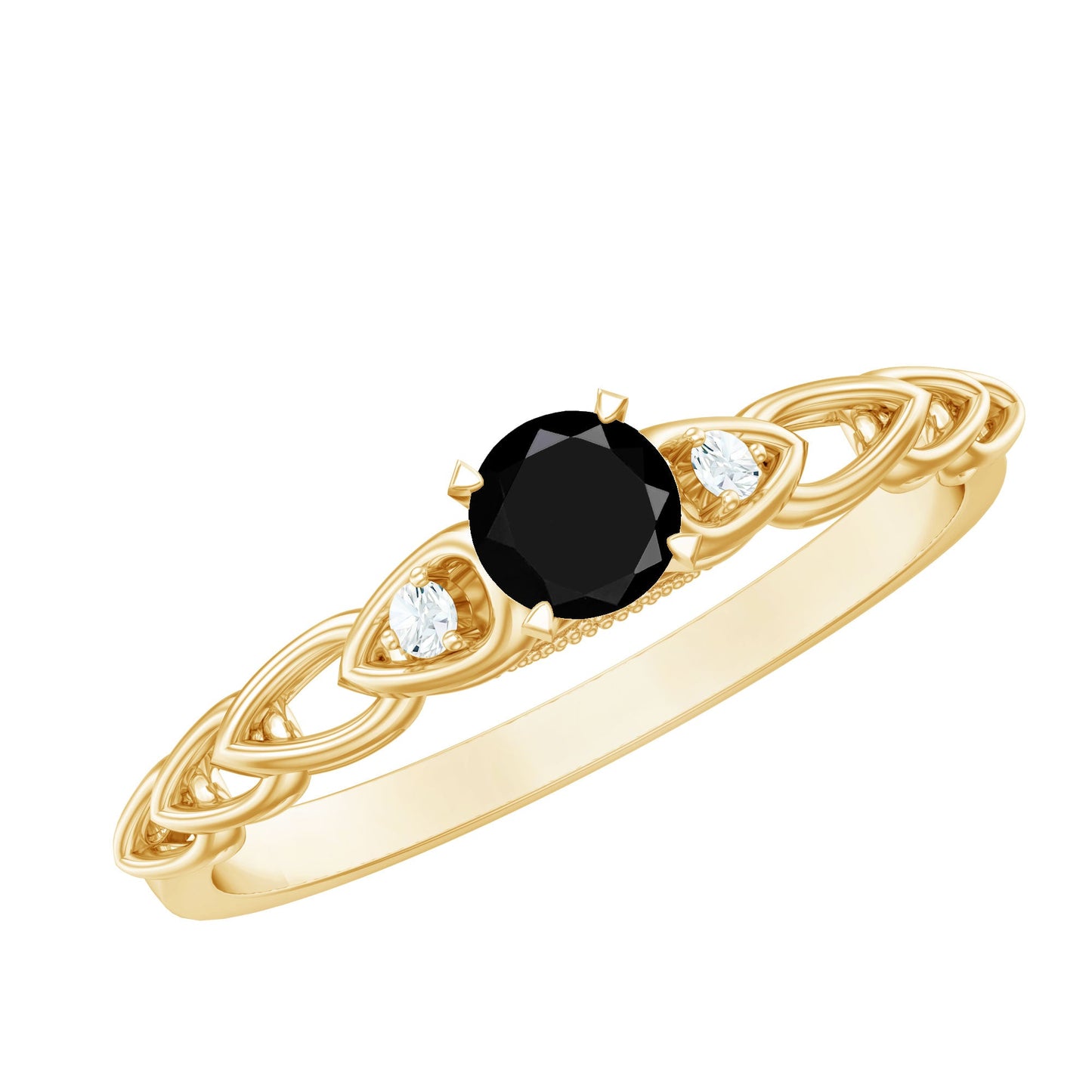 Certified 0.84 Carat Lab Grown Black Diamond Promise Ring with White Diamond